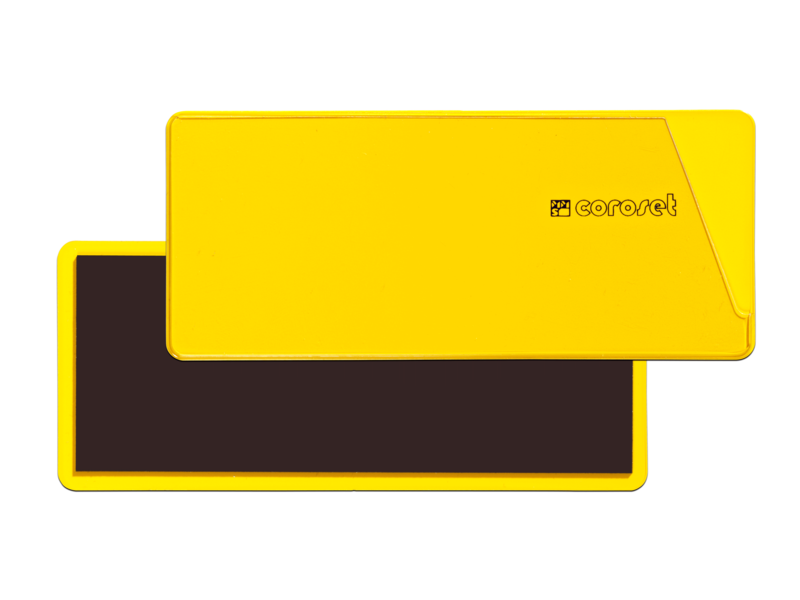 Porte-étiquette jaune avec dos magnétique