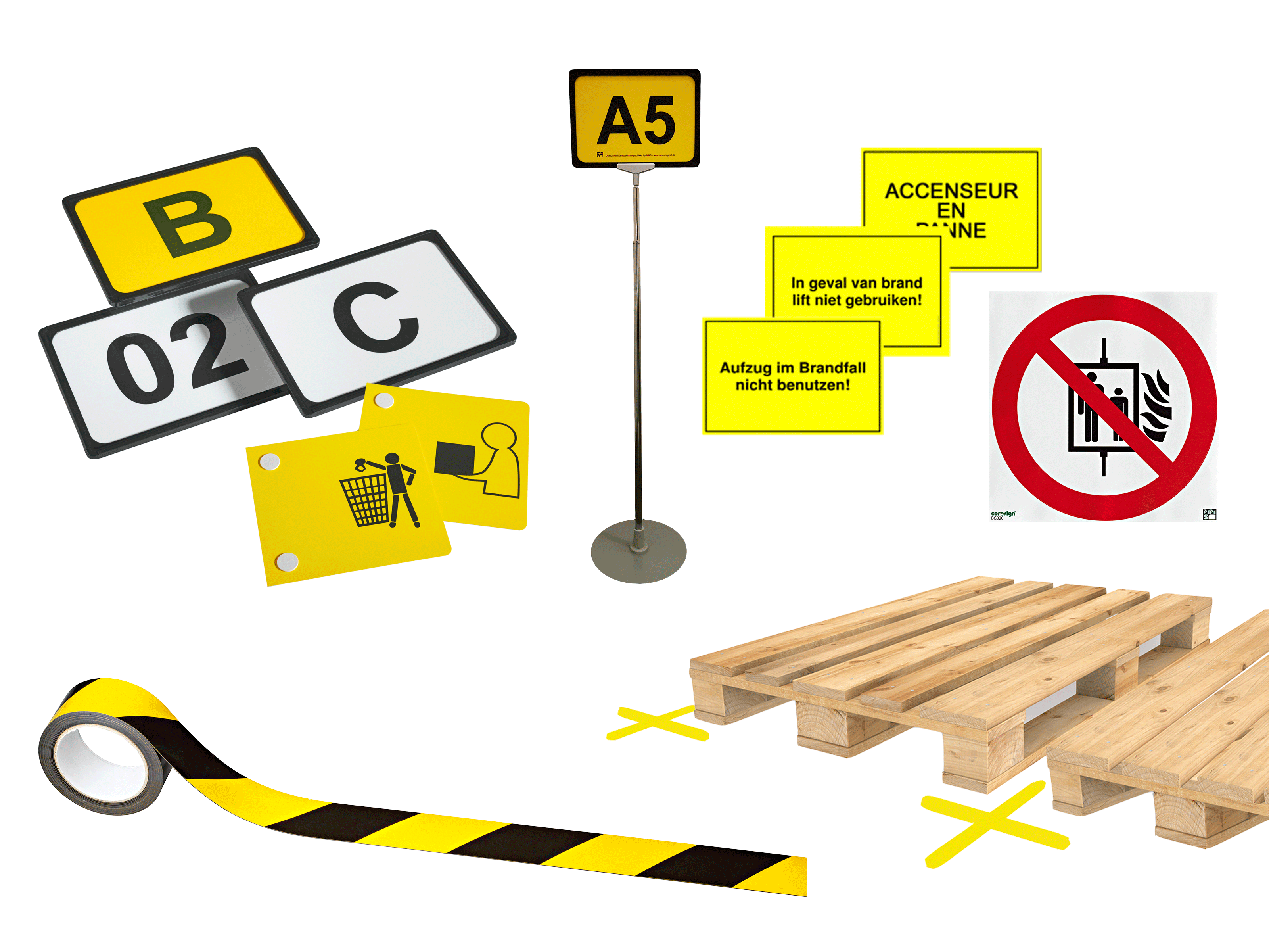 Panneau Indicateur Magnétique Pour étagères D'entrepôt - Réutilisable, Surface Lisse - Organisation Pratique, Fixation Aimantée - 13